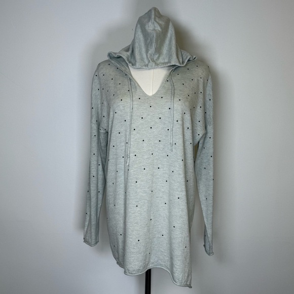 Nic + Zoe Soft Gray Twinkle Pullover Cashmere Cotton Blend Women’s Size Small - Picture 2 of 7